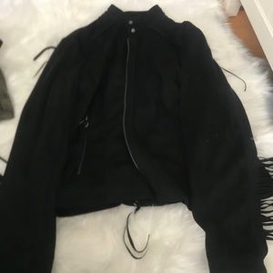 Black Suede Fringe Jacket